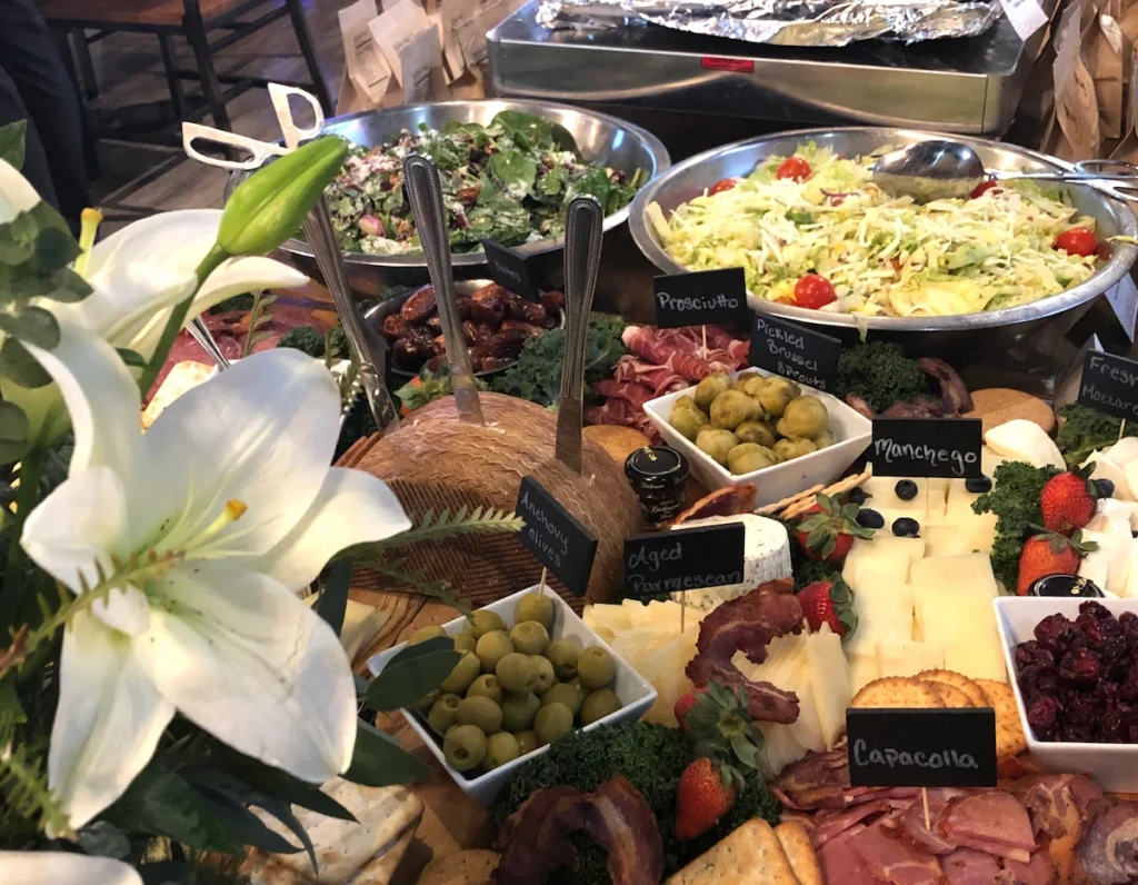 various foods on a table at edisons